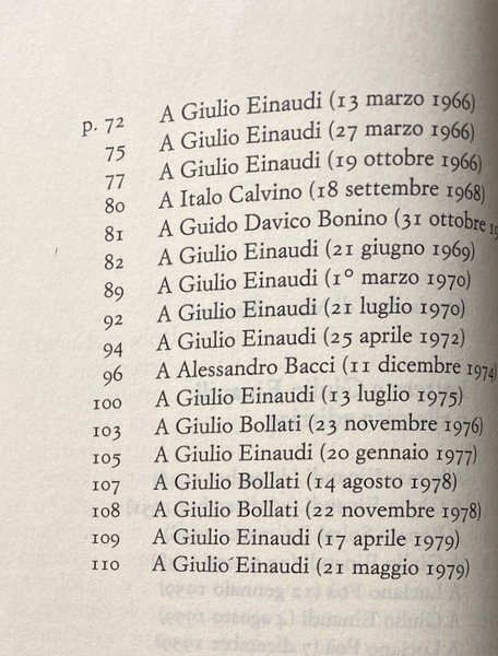 LETTERE A GIULIO EINAUDI E ALLA CASA EDITRICE (1946-1979). A …