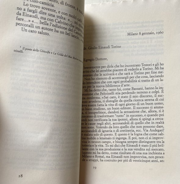 LETTERE A GIULIO EINAUDI E ALLA CASA EDITRICE (1946-1979). A …