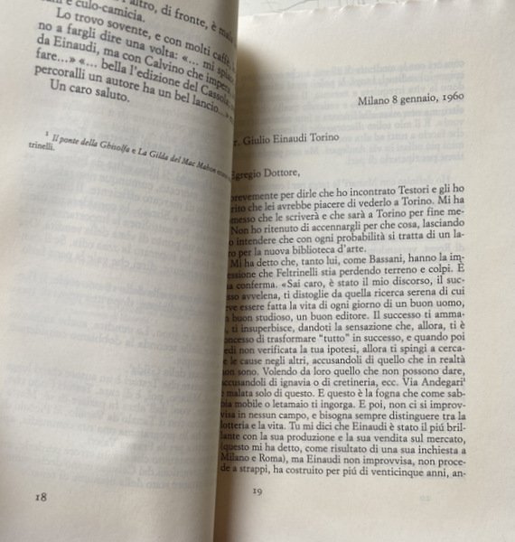 LETTERE A GIULIO EINAUDI E ALLA CASA EDITRICE (1946-1979). A …