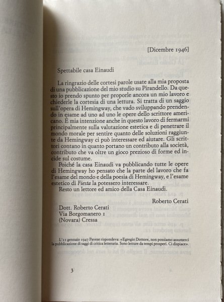 LETTERE A GIULIO EINAUDI E ALLA CASA EDITRICE (1946-1979). A …