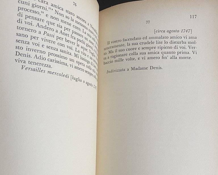 LETTERE D'AMORE DI VOLTAIRE ALLA NIPOTE.