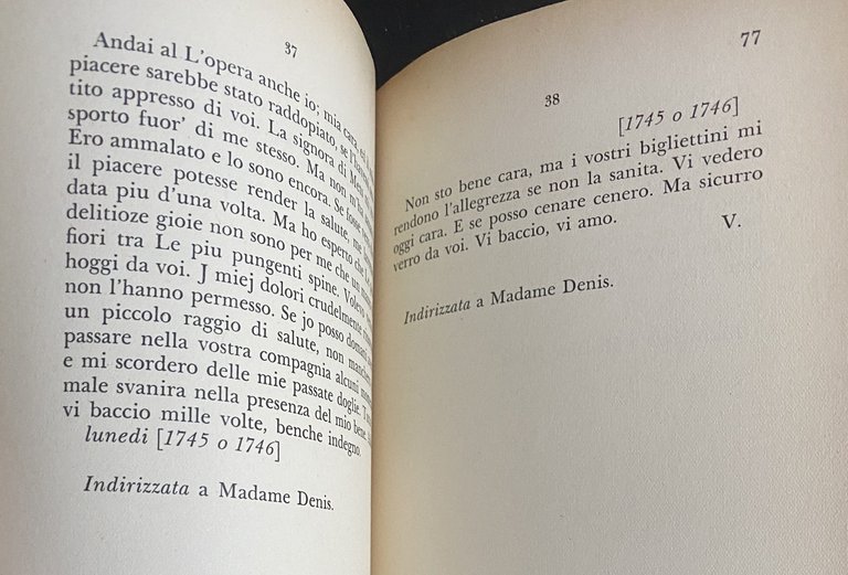 LETTERE D'AMORE DI VOLTAIRE ALLA NIPOTE.