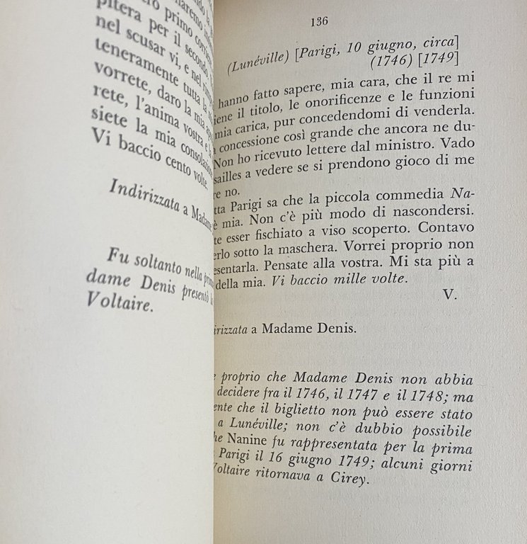 LETTERE D'AMORE DI VOLTAIRE ALLA NIPOTE.