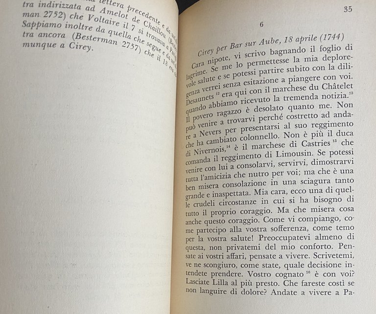 LETTERE D'AMORE DI VOLTAIRE ALLA NIPOTE.