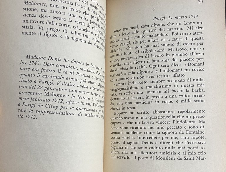 LETTERE D'AMORE DI VOLTAIRE ALLA NIPOTE.