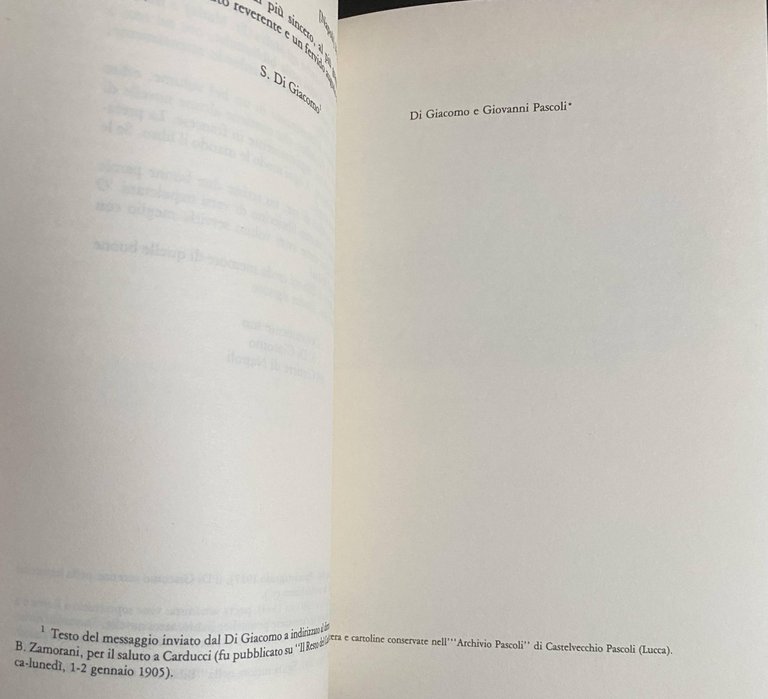 LETTERE DA NAPOLI. SALVATORE DI GIACOMO E I RAPPORTI CON …