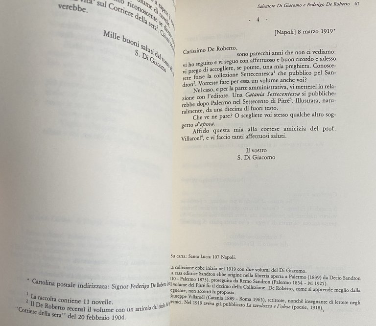 LETTERE DA NAPOLI. SALVATORE DI GIACOMO E I RAPPORTI CON …