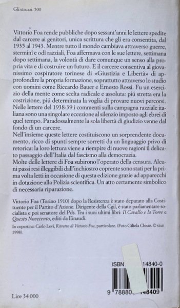 LETTERE DELLA GIOVINEZZA. DAL CARCERE 1935-1943. A CURA DI FEDERICA …