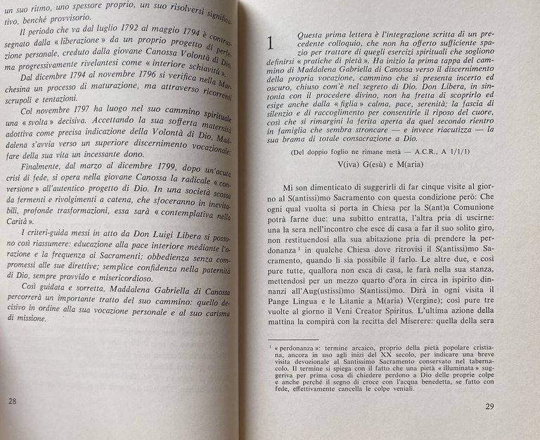 LETTERE DI DIREZIONE SPIRITUALE ALLA MARCHESINA MADDALENA GABRIELLA DI CANOSSA …