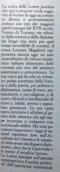 LETTERE FAMILIARI. A CURA DI GIUSEPPE MARCHETTI