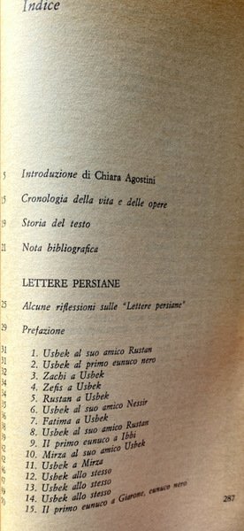 LETTERE PERSIANE. A CURA DI CHIARA AGOSTINI