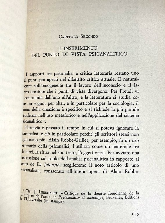 LETTURA POLITICA DI UN ROMANZO. LA «JALOUSIE» DI ALAIN ROBBE-GRILLET