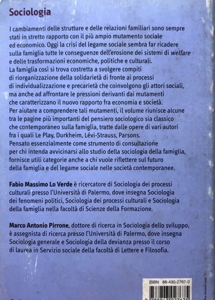 LETTURE DI SOCIOLOGIA DELLA FAMIGLIA