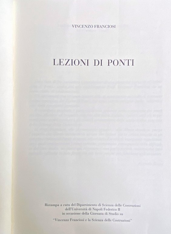 LEZIONI DI PONTI