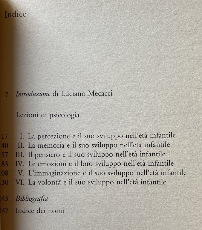 LEZIONI DI PSICOLOGIA.