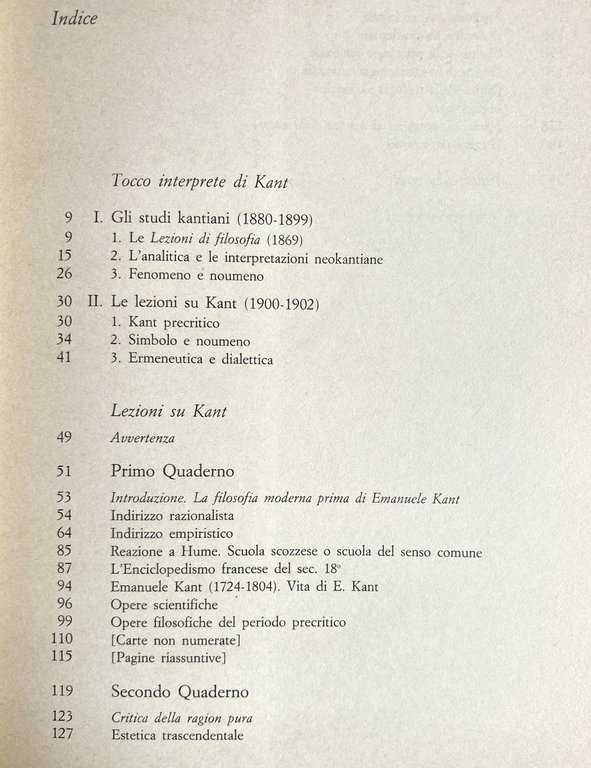 LEZIONI SU KANT DI FELICE TOCCO. STUDIO ED EDIZIONE