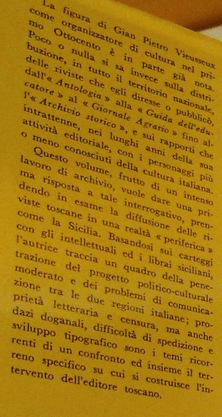 LIBRAI E INTELLETTUALI. VIEUSSEUX E I CORRISPONDENTI SICILIANI