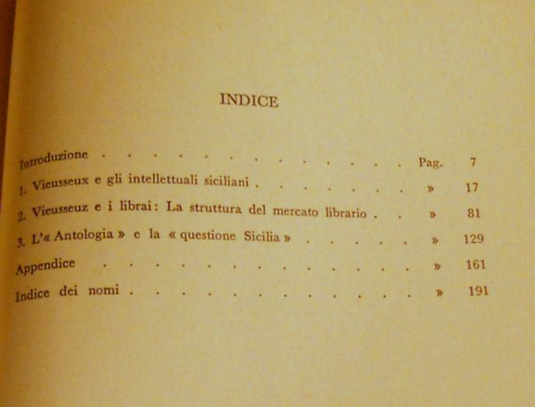 LIBRAI E INTELLETTUALI. VIEUSSEUX E I CORRISPONDENTI SICILIANI