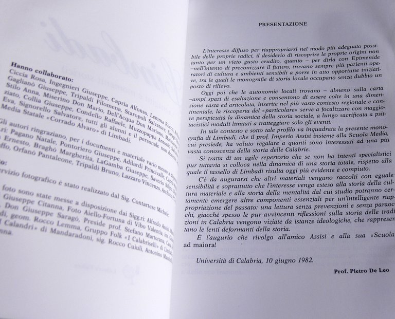 LIMBADI IMMAGINI E MOMENTI STORICI