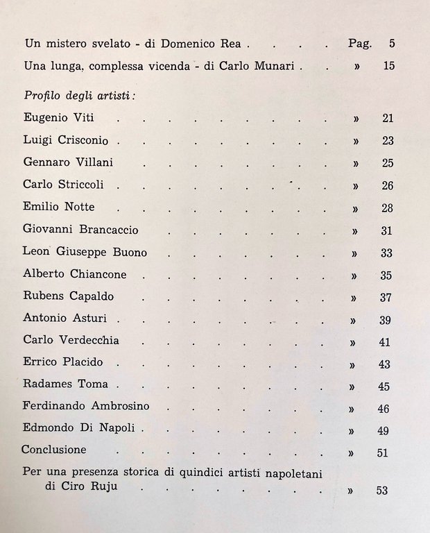 LINEA FIGURATIVA NAPOLETANA 1930-1980. (Eugenio Viti, Luigi Crisconio Gennaro Villani, …