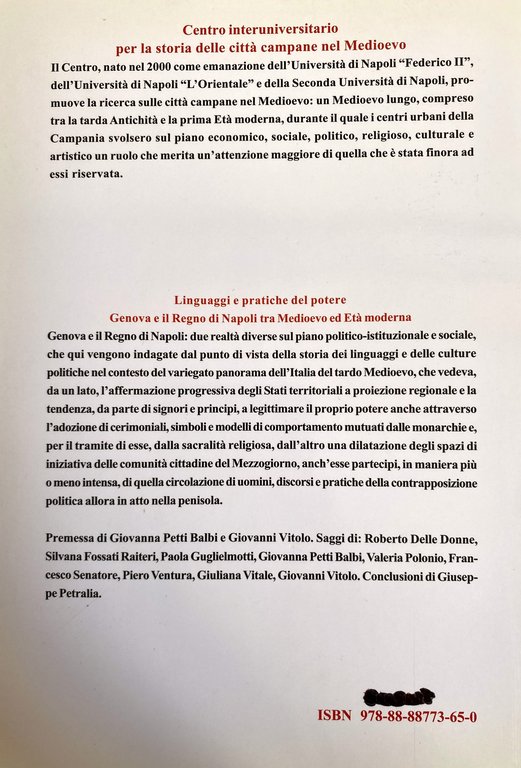 LINGUAGGI E PRATICHE DEL POTERE. GENOVA E IL REGNO DI …