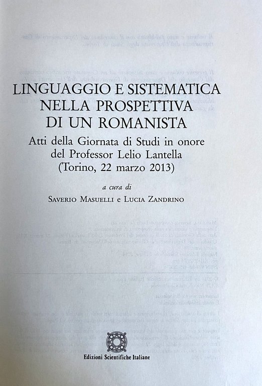 LINGUAGGIO E SISTEMATICA NELLA PROSPETTIVA DI UN ROMANISTA. ATTI DELLA …