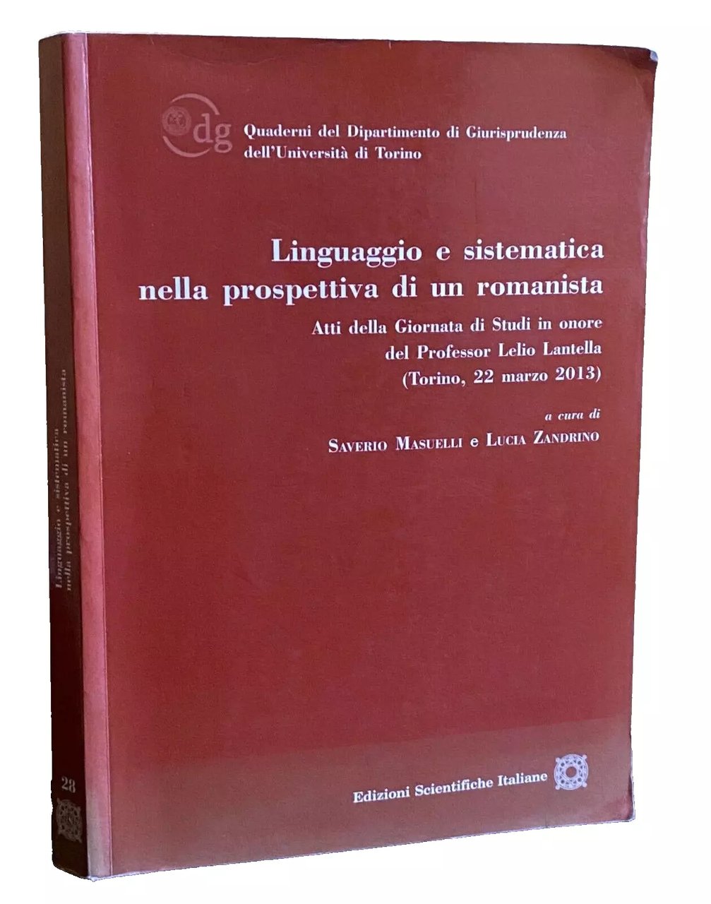 LINGUAGGIO E SISTEMATICA NELLA PROSPETTIVA DI UN ROMANISTA. ATTI DELLA …