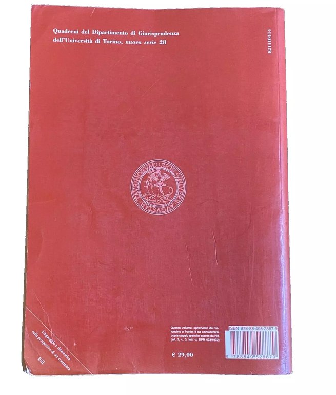 LINGUAGGIO E SISTEMATICA NELLA PROSPETTIVA DI UN ROMANISTA. ATTI DELLA …