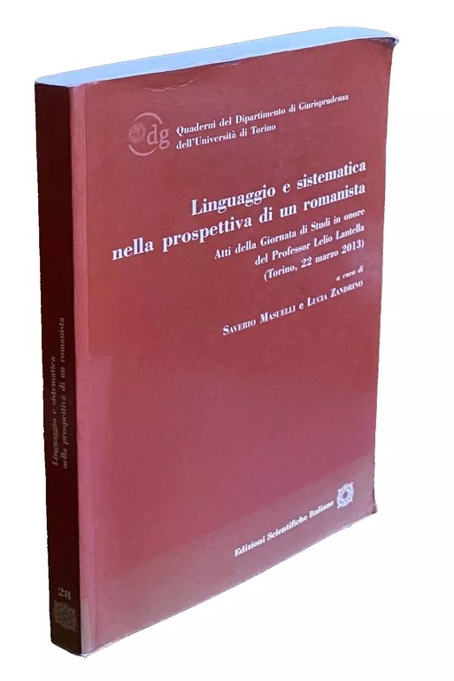 LINGUAGGIO E SISTEMATICA NELLA PROSPETTIVA DI UN ROMANISTA. ATTI DELLA …