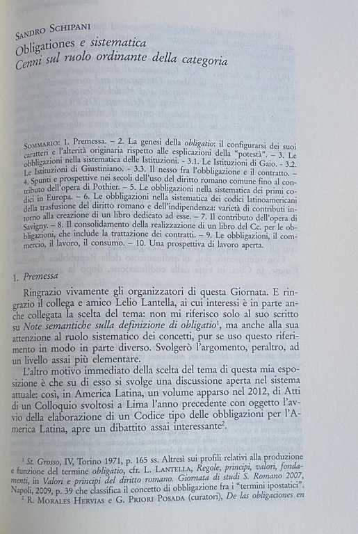 LINGUAGGIO E SISTEMATICA NELLA PROSPETTIVA DI UN ROMANISTA. ATTI DELLA …