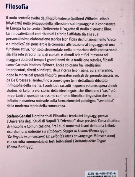 LINGUAGGIO, MENTE, CONOSCENZA. INTORNO A LEIBNIZ. A CURA DI STEFANO …