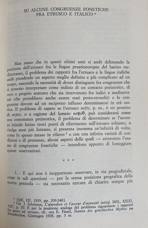 LINGUISTICA AL BIVIO. RACCOLTA DI SAGGI.