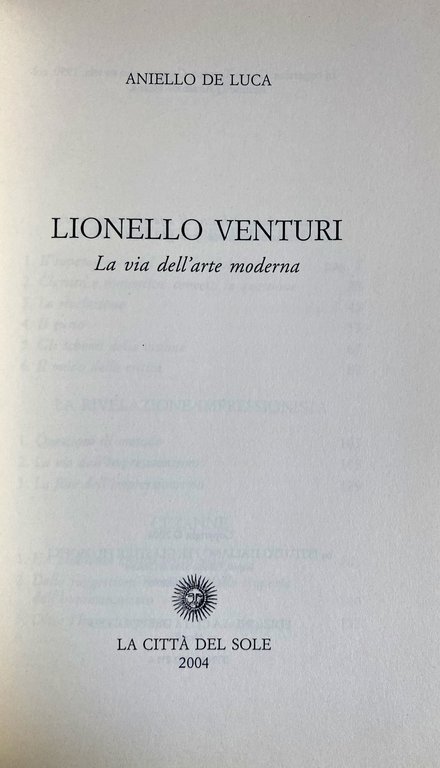 LIONELLO VENTURI. LA VIA DELL'ARTE MODERNA | Immagine Gallery 6