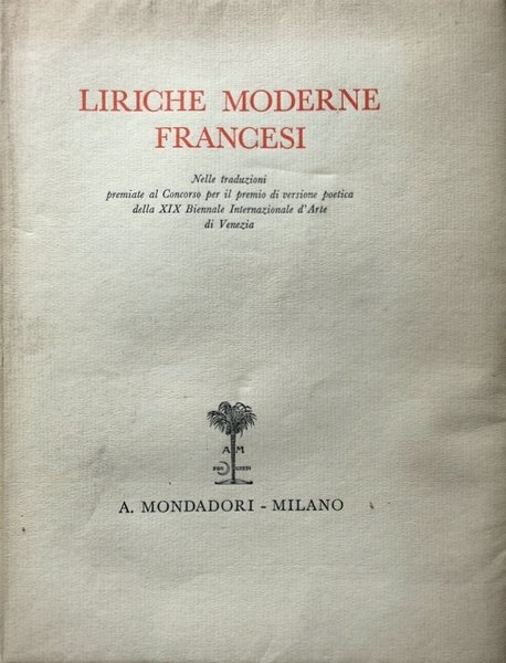 LIRICHE MODERNE FRANCESI. NELLE TRADUZIONI PREMIATE AL CONCORSO PER IL …