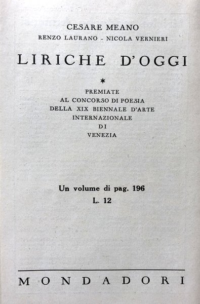 LIRICHE MODERNE FRANCESI. NELLE TRADUZIONI PREMIATE AL CONCORSO PER IL …