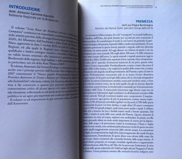 LISTA ROSSA DEI VERTEBRATI TERRESTRI E DULCIACQUICOLI DELLA CAMPANIA. A …