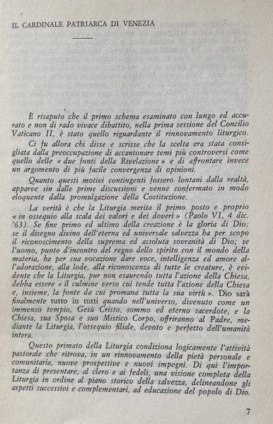 LITURGIA. LINEE DI FONDAMENTO TEOLOGICO-PASTORALE