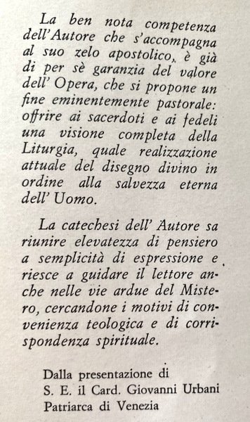 LITURGIA. LINEE DI FONDAMENTO TEOLOGICO-PASTORALE