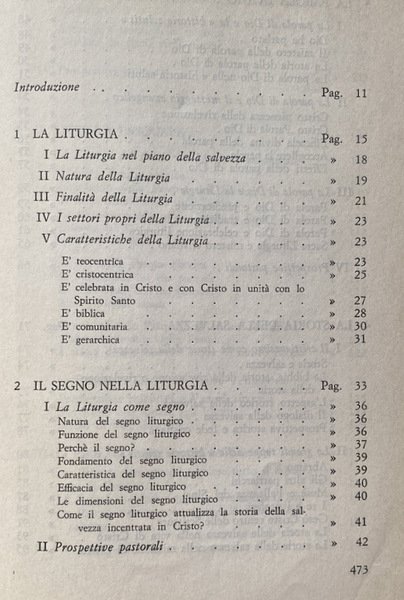 LITURGIA. LINEE DI FONDAMENTO TEOLOGICO-PASTORALE