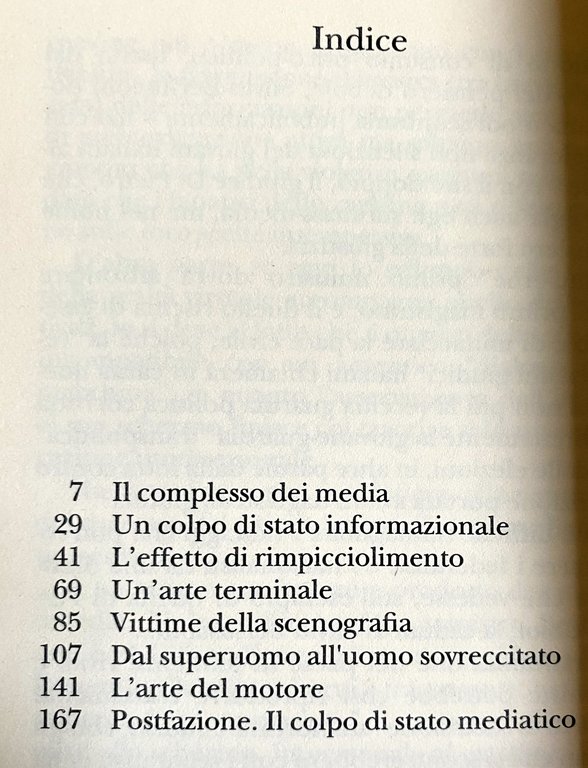 LO SCHERMO E L'OBLIO