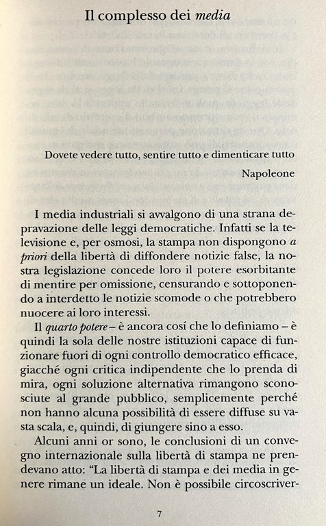 LO SCHERMO E L'OBLIO