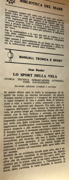 LO SPORT DELLA VELA. STORIA, TECNICA, IMBARCAZIONI, ATTREZZATURE, NAVIGAZIONE