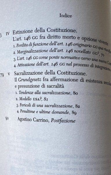 LO STATO COSTITUZIONALE MODERNO. PRESUPPOSTI E LIMITI DELLA LEGGE FONDAMENTALE. …