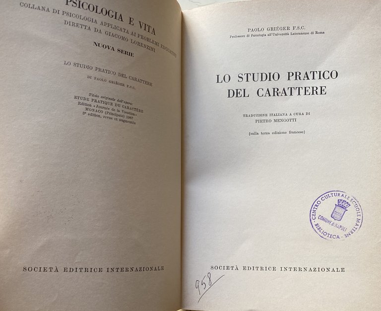 LO STUDIO PRATICO DEL CARATTERE