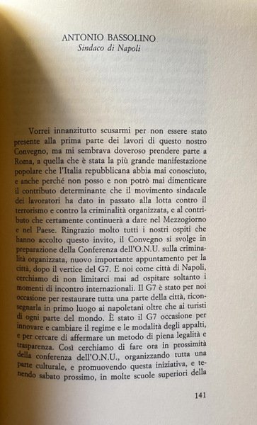 LOTTA ALLA CRIMINALITÀ ORGANIZZATA. RUOLO DELLE ISTITUZIONI E DEI CITTADINI …