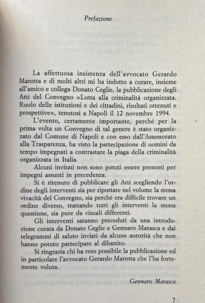 LOTTA ALLA CRIMINALITÀ ORGANIZZATA. RUOLO DELLE ISTITUZIONI E DEI CITTADINI …