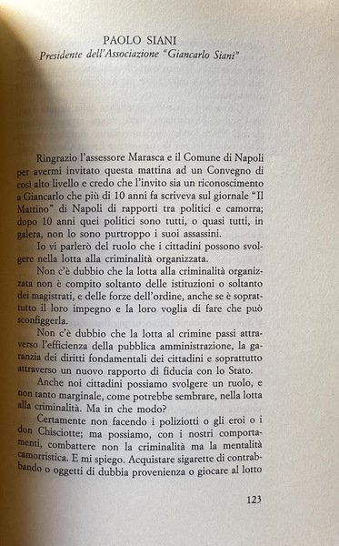 LOTTA ALLA CRIMINALITÀ ORGANIZZATA. RUOLO DELLE ISTITUZIONI E DEI CITTADINI …