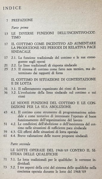 LOTTE OPERAIE E ORGANIZZAZIONE DEL LAVORO