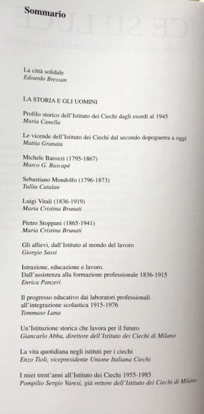 LUCE SU LUCE. L'IMPEGNO DELLA SOLIDARIETÀ DALLA CARITÀ ALLA SCIENZA. …