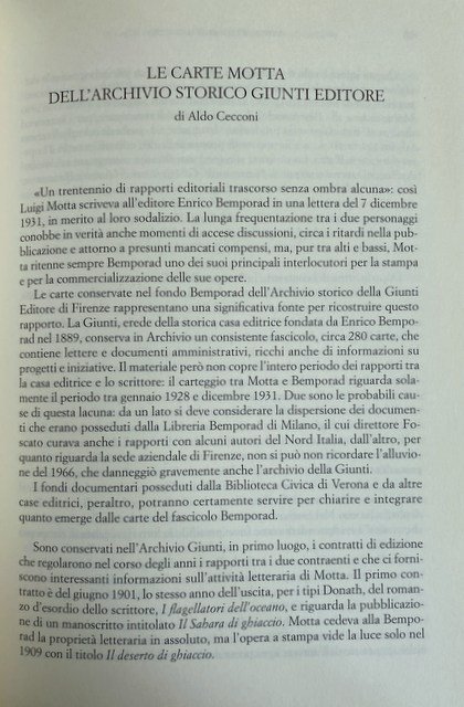 LUIGI MOTTA, SCRITTORE D'AVVENTURE (1881-1955)